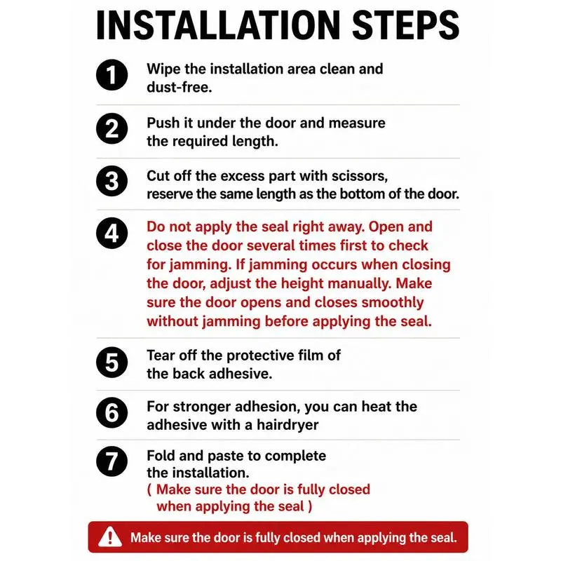 ๐ช Triple-Seal Under Door Draft Stopper โ Noise Reduction, Weather Protection & Energy-Saving Seal