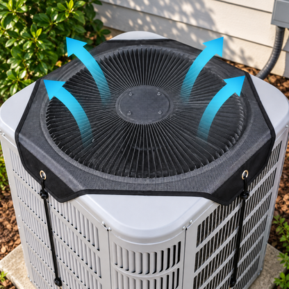 Heavy-Duty Full Mesh Outdoor Air Conditioner Cover – All-Season AC Protector