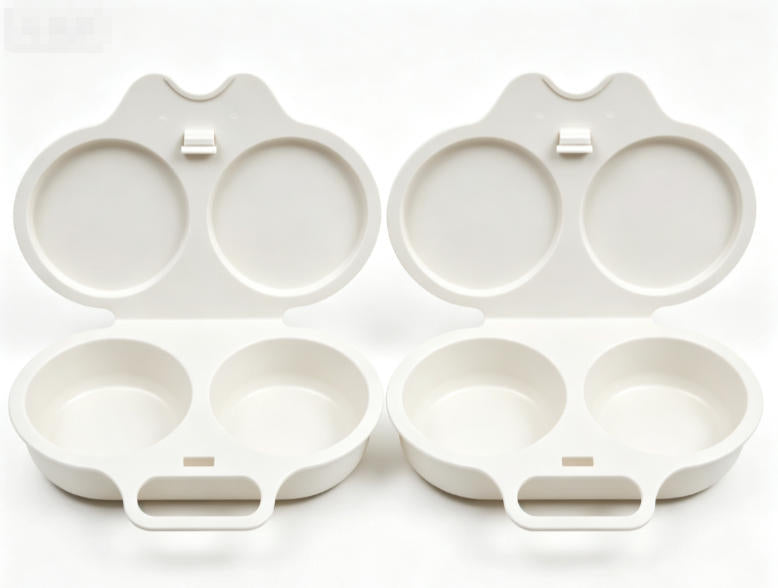 🍳 BUY 1 GET 1 FREE! ✨ Dual Cavity Microwave Egg Poacher – Quick Oil-Free Cooking, Food-Grade PP & Versatile Kitchen Essential 💫