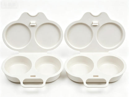 🍳 BUY 1 GET 1 FREE! ✨ Dual Cavity Microwave Egg Poacher – Quick Oil-Free Cooking, Food-Grade PP & Versatile Kitchen Essential 💫