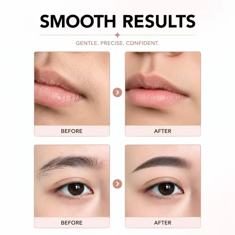 🛸2 in 1 facial & eyebrow hair trimmer for Women,Portable Rechargeable Shaver 🪞