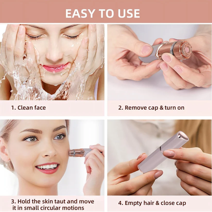 🛸2 in 1 facial & eyebrow hair trimmer for Women,Portable Rechargeable Shaver 🪞