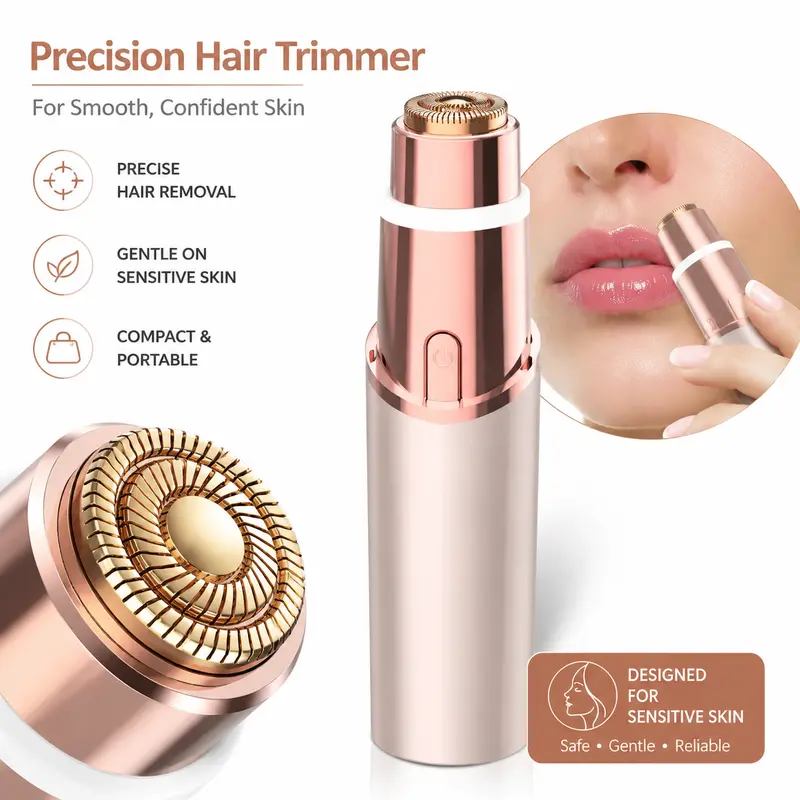 🛸2 in 1 facial & eyebrow hair trimmer for Women,Portable Rechargeable Shaver 🪞