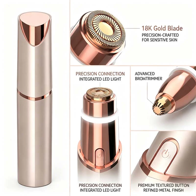 🛸2 in 1 facial & eyebrow hair trimmer for Women,Portable Rechargeable Shaver 🪞