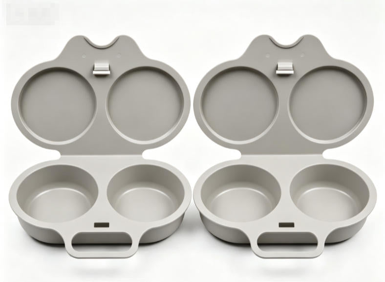 🍳 BUY 1 GET 1 FREE! ✨ Dual Cavity Microwave Egg Poacher – Quick Oil-Free Cooking, Food-Grade PP & Versatile Kitchen Essential 💫