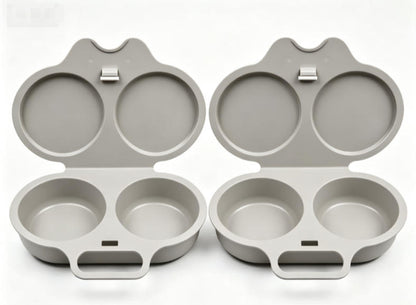 🍳 BUY 1 GET 1 FREE! ✨ Dual Cavity Microwave Egg Poacher – Quick Oil-Free Cooking, Food-Grade PP & Versatile Kitchen Essential 💫