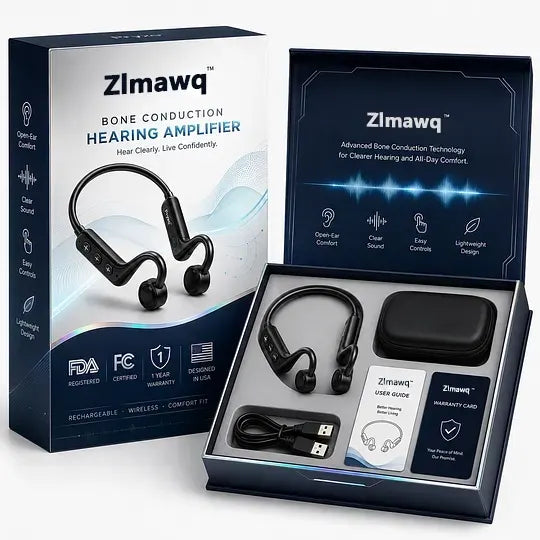 Black bone conduction hearing aid
