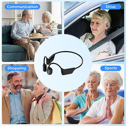 Bone conduction hearing aid wearing example