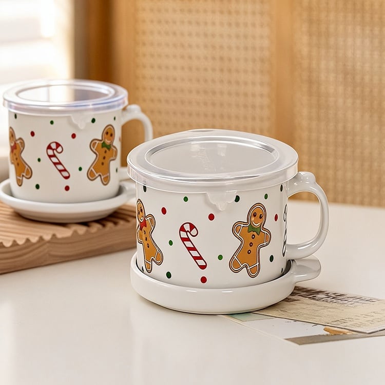 🎅Christmas Sale🎅25-oz Mug Meals w/ Lid-its