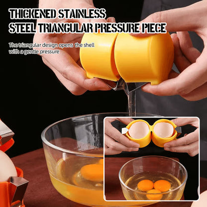 🎊Stainless Steel Egg Opener – Crack, Cut, and Separate Eggs Easily🍳