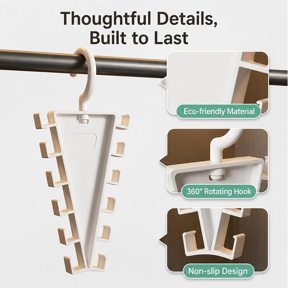 V Shaped Double-Sided Closet Organizer Hanger