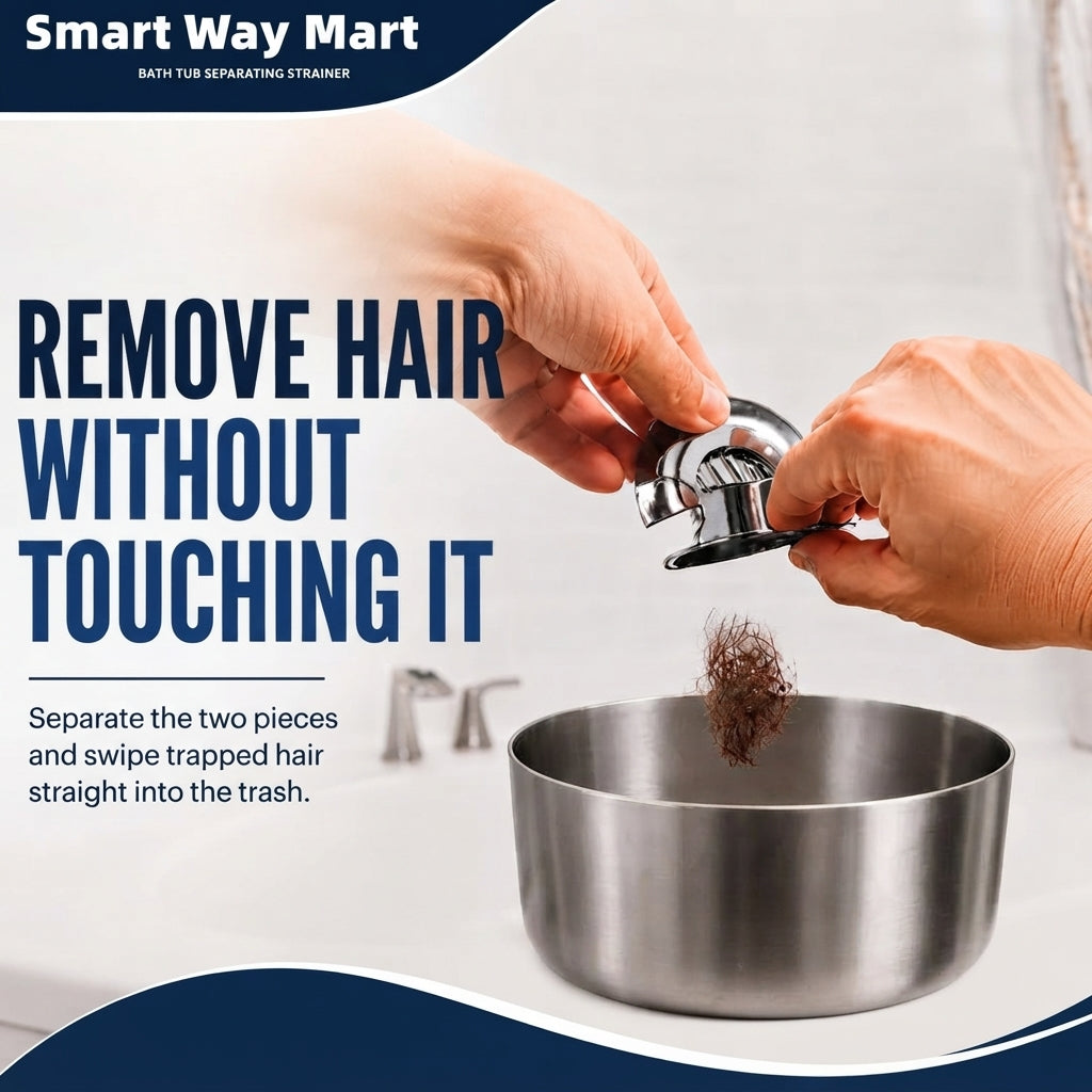 No-Touch Bathtub Hair Catcher