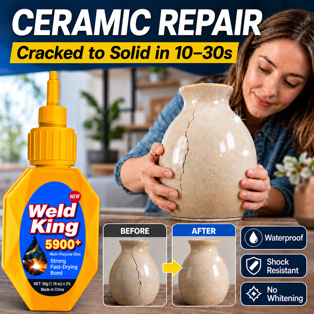 Quick-Dry Multifunctional Super Glue Adhesive