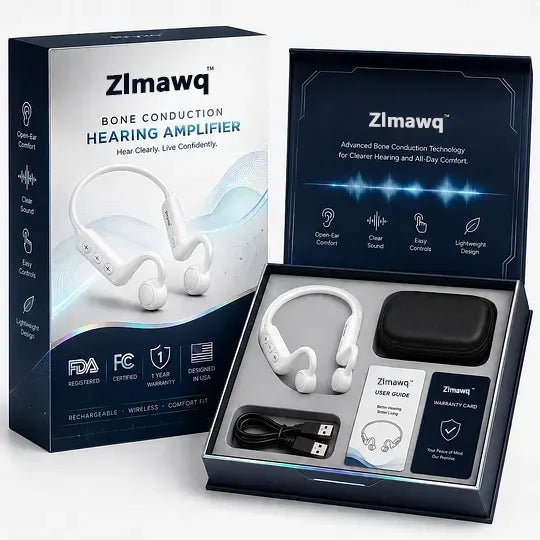 White bone conduction hearing aid
