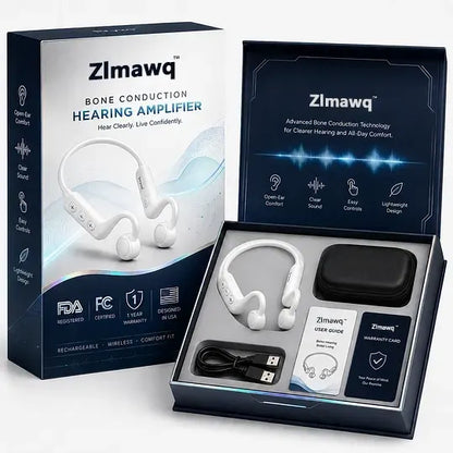 White bone conduction hearing aid