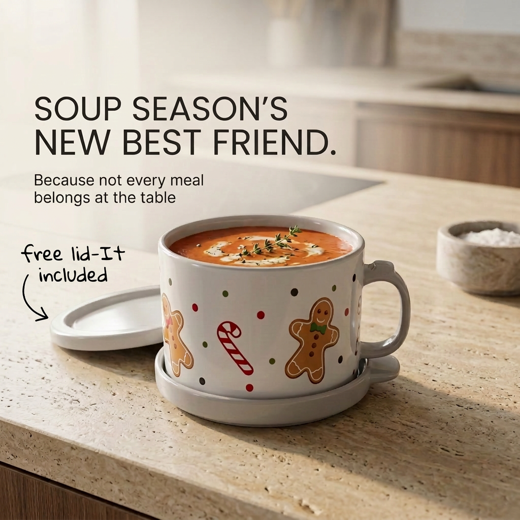 The Cozy Meal Mug™ -  W/Lid-Its & Gift Boxes (25 oz)