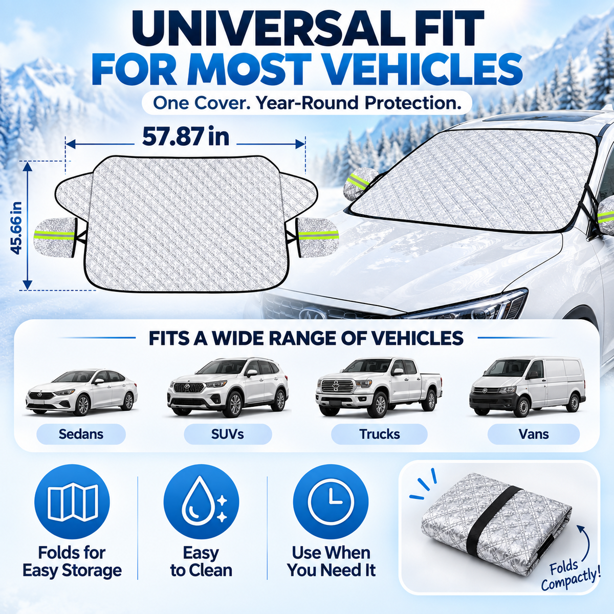 ❄️Car Windshield Snow Cover – Be Ready Before the First Snow